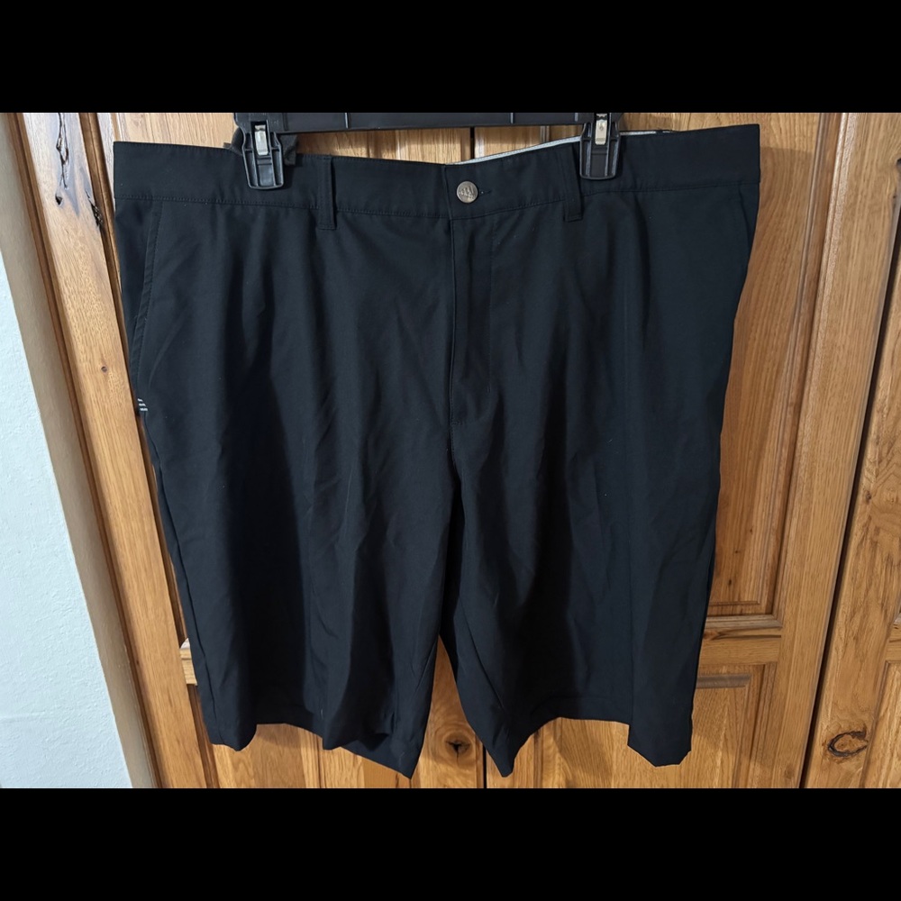 Adidas black men’s golf shorts, size 40